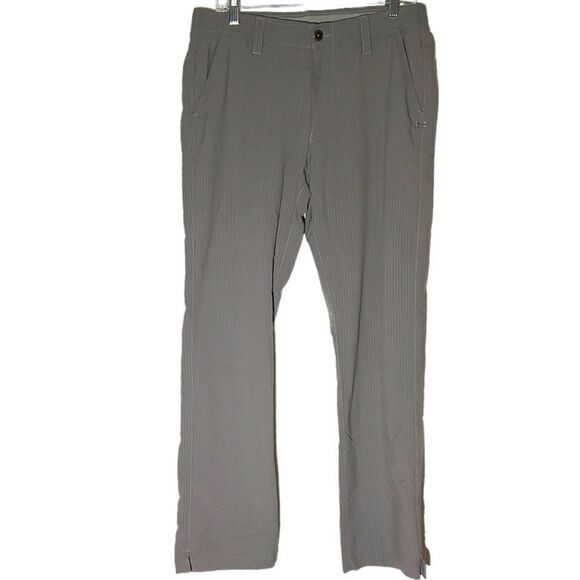 Under Armour gray Striped Gold Pants Size 34 - Picture 1 of 7